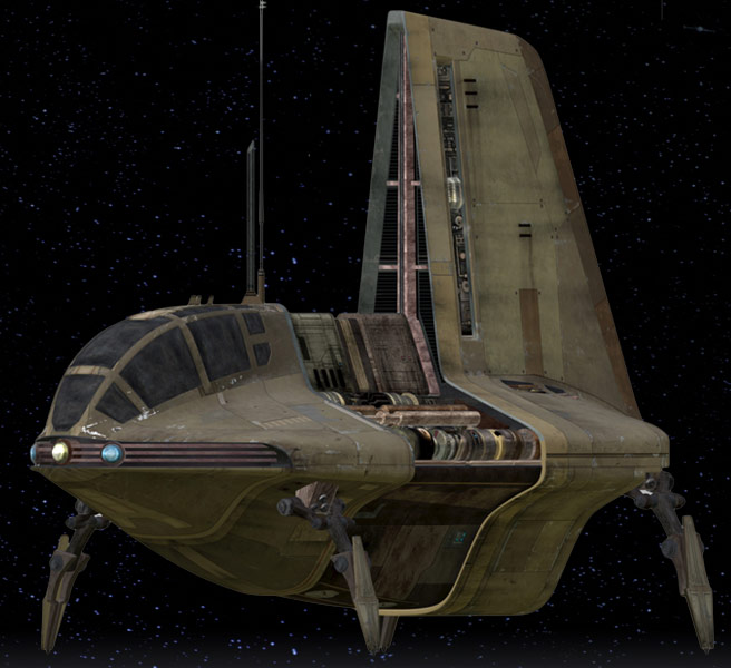 Haor Chall Engineering Sheathipede-class transport shuttle (armed variant)
